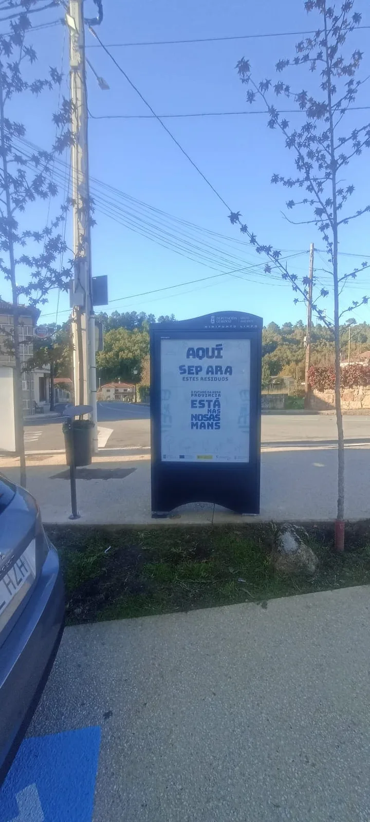 Minipunto Pereiro de Aguiar, cara traseira