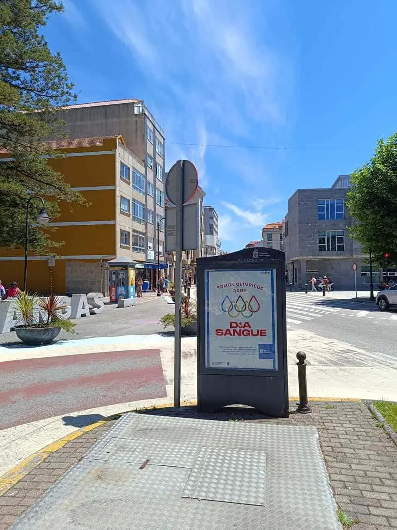 Minipunto Cangas 01, cara traseira