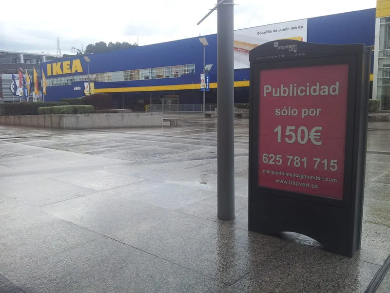 Minipunto Marineda, cara traseira