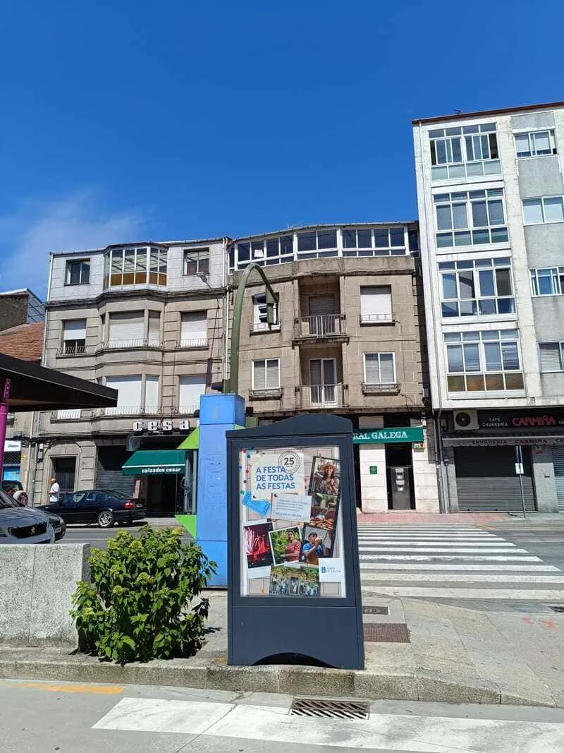 Minipunto Xinzo de Limia 01, cara traseira