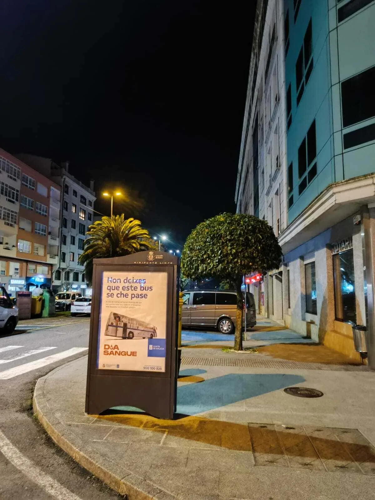 Minipunto Boiro 02, cara traseira