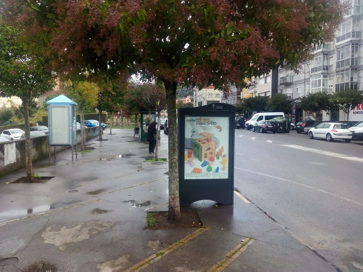Minipunto Redondela 03, cara traseira