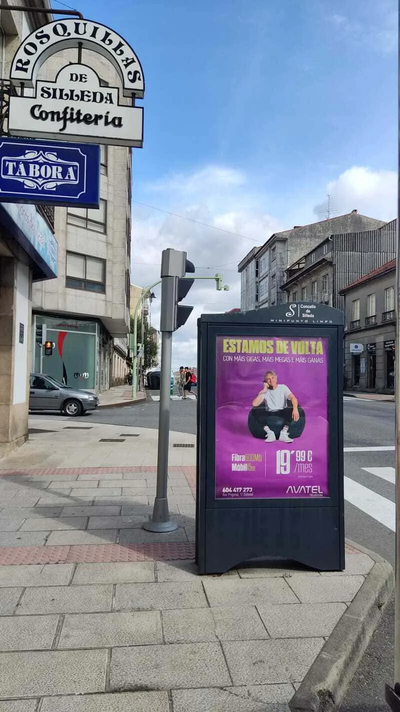 Minipunto Silleda 02, cara traseira